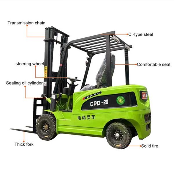 Electric forklift 2 Ton customized lifting height 3M 4.5 AC Motor mini - Image 2