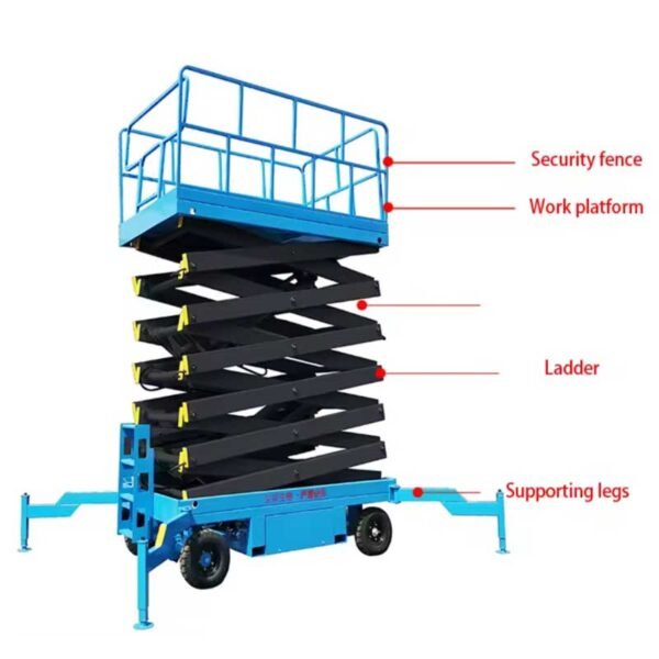Electric lifting platform hydraulic lifting 6-12 meters movable shear fork - 图片 4
